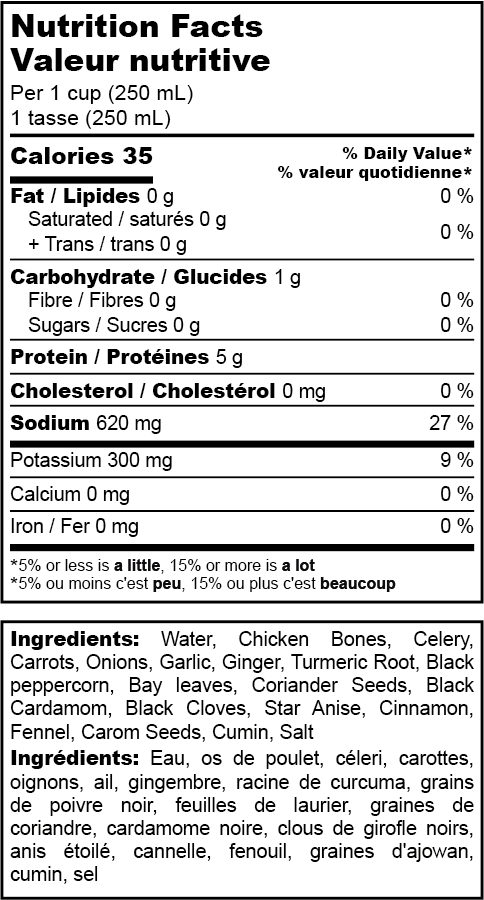 Chicken Yakhni Bone Broth  - 870 mL